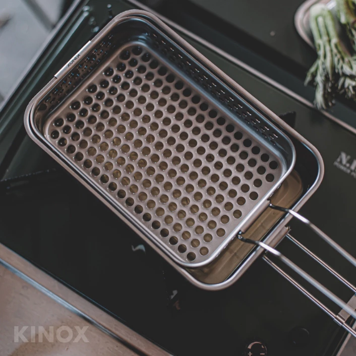 KINOX 不鏽鋼大萬能煮飯神器配件『炸網』【綠色工場】炸物神器 炸物網 304不鏽鋼 可炸可瀝油 韓國製
