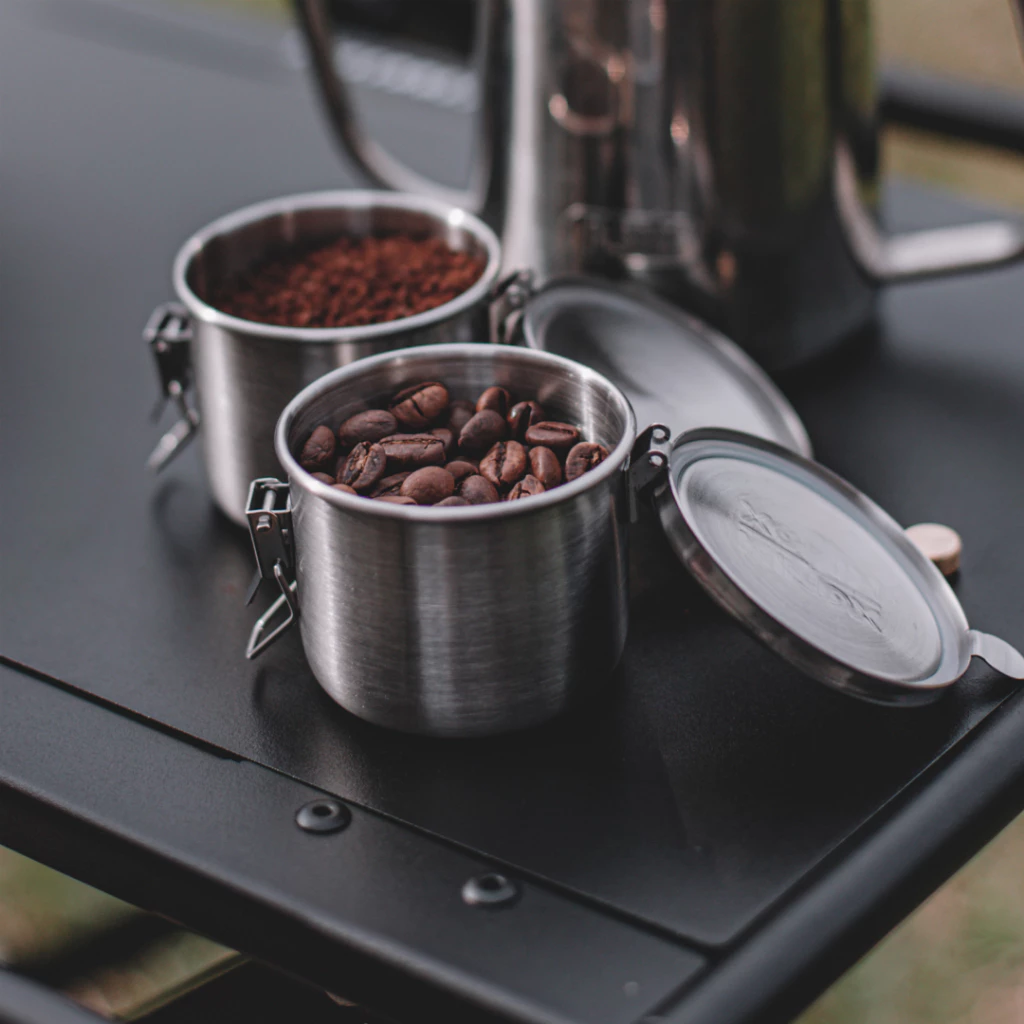 KINOX 香料咖啡罐（一組兩入）【綠色工場】韓國製 Seasoning Container 調味料罐 304不鏽鋼