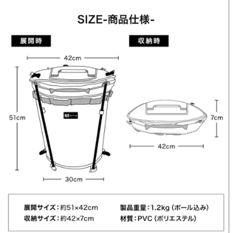 WAQ 多功能垃圾桶【綠色工場】收納桶 置物桶 收濕帳桶 洗衣桶 多功能摺疊桶 防水磁吸 Trash Box