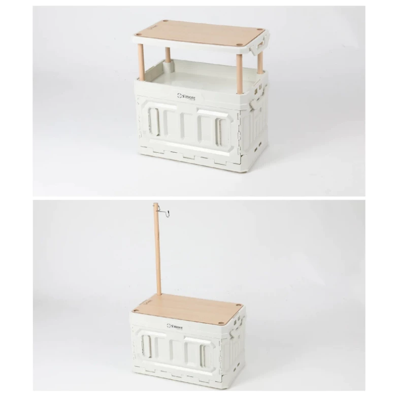 S’more Vanilla 美型多功能折疊箱【綠色工場】 側開箱 可變桌子 置物箱 收納箱 多功能置物盒