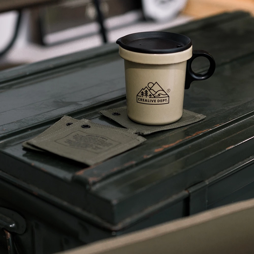 【綠色工場】Filter017 Waxed Canvas Coasters﻿ 上蠟帆布杯墊(4片入)﻿ 軍風 露營 野營