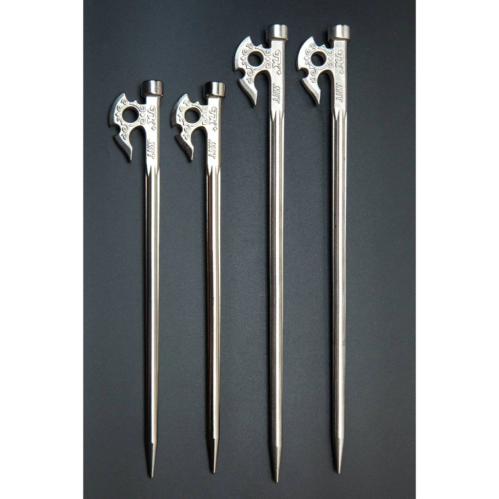 【綠色工場】TKS 神斧釘 SUS630不鏽鋼原色營釘 (TK-270A) 不鏽鋼營釘 露營營釘 地釘 造型釘