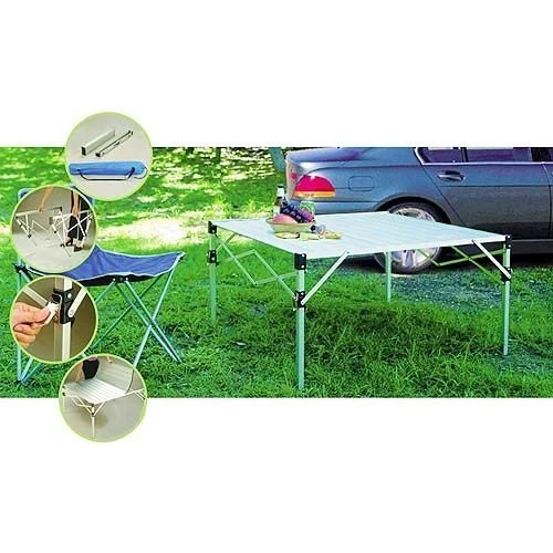 【綠色工場】TAB-980H鋁合金輕巧桌(台灣製造)-鋁合金蛋捲桌-鋁合金摺疊桌 露營桌 收納桌 台灣製