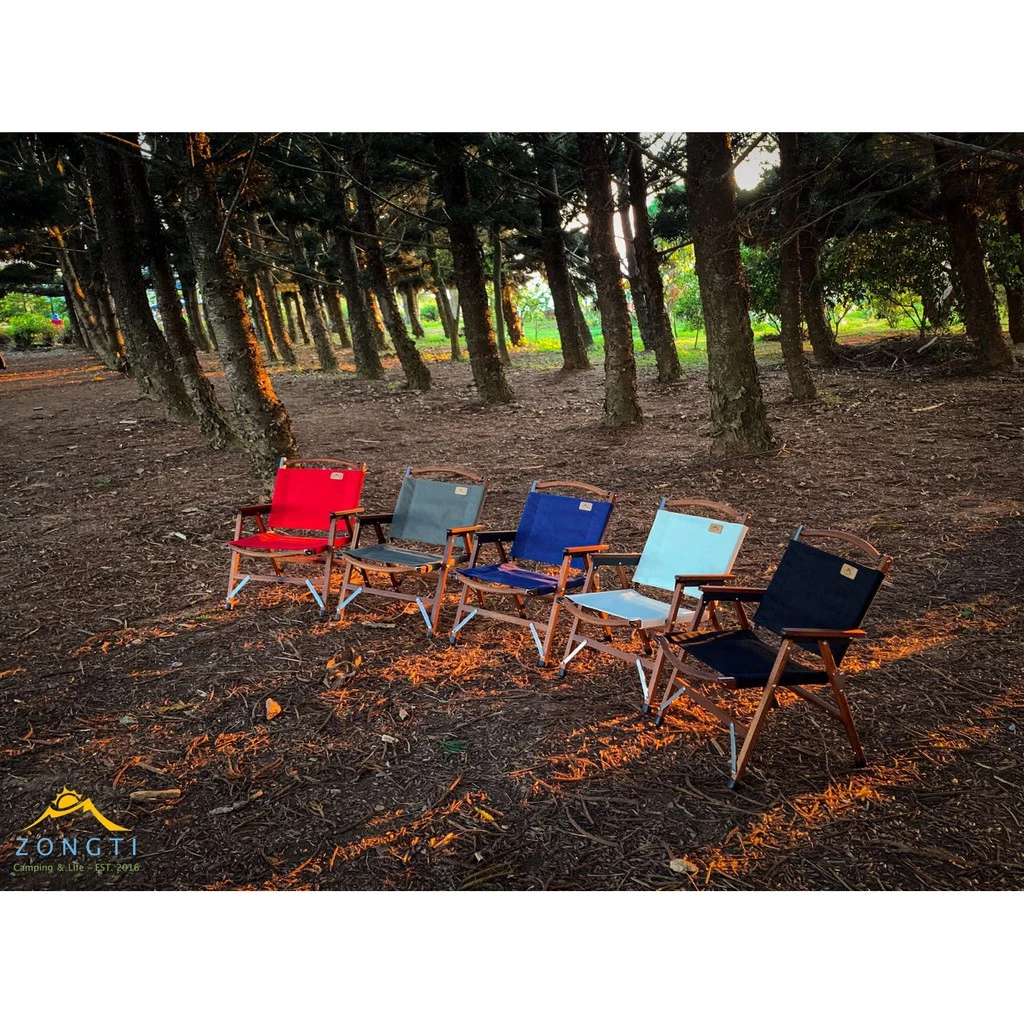 【綠色工場】ZONGTI 原木皇后椅 QUEEN CHAIR - 櫸木黑 紅 軍綠 卡其 武椅 摺疊椅 休閒椅 導演椅