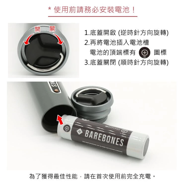 【綠色工場】Barebones 手電筒 Vintage Flashlight 灰黑/橄欖綠 手持燈 軍風軍綠 露營照明