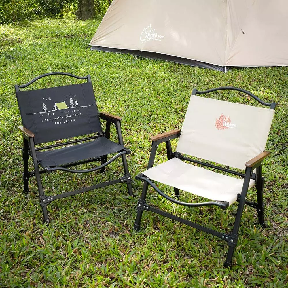 OutdoorBase Z1軍風折疊椅【綠色工場】 鋁合金椅 摺疊椅 露營椅 克米特椅 木扶手椅 導演椅 收納椅 大川椅