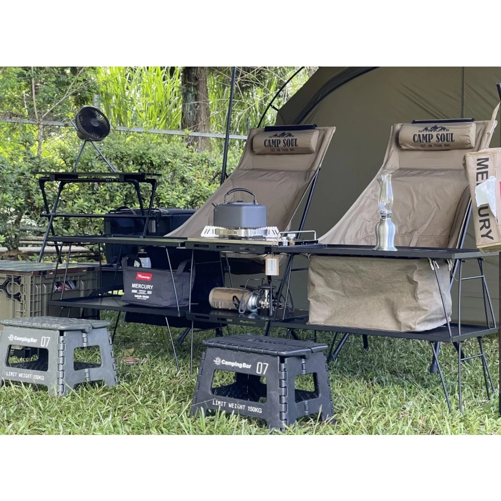 【綠色工場】CampingBar 高背戰術椅~ 鋁合金高背椅~ 輕量高腳椅 摺疊椅 輕巧椅 露營椅 月亮椅 登山椅