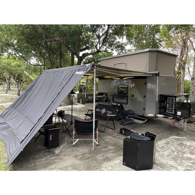 【綠色工場】TIMEBOX 車邊帳專用圍布 布房 黑膠邊布 客廳帳 天幕 遮雨棚 車邊帳 延伸帳 帳篷 露營 車床