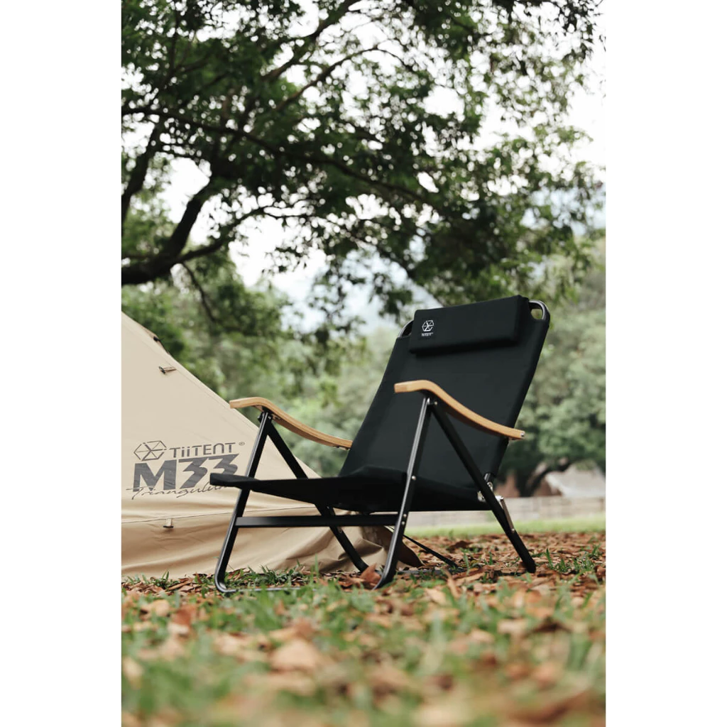 【綠色工場】TiiTENT 黑洞椅/黑洞BLACK HOLE 竹把手休閒椅 露營折疊椅