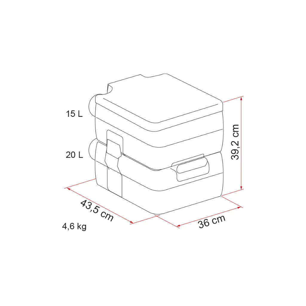【綠色工場】FIAMMA BI-POT 39 攜帶型行動馬桶 義大利原裝 行動廁所 便攜式行動馬桶 清水15L廢水20L