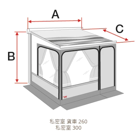 【綠色工場】Fiamma Privacy Room 專用布房 車邊帳專用圍布 車邊帳包廂 防水圍布 紗網圍布