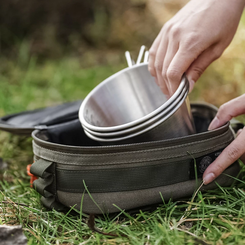 【綠色工場】KAZMI KZM 工業風餐具收納袋 收納袋 裝備袋 置物袋 收納包 手提袋 手提包 戰術包 軍綠/沙色/黑