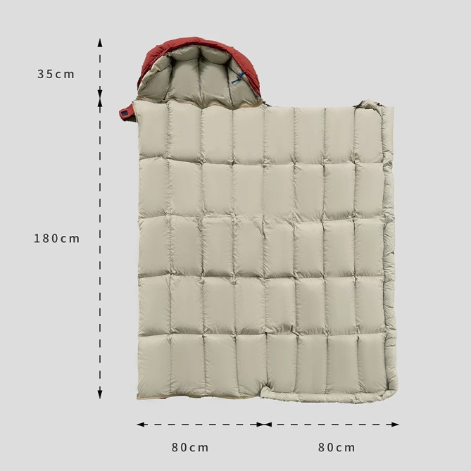 OutdoorBase 天光羽絨睡袋【綠色工場】保暖睡袋 露營睡袋 650FP羽絨 四季睡袋 信封型睡袋