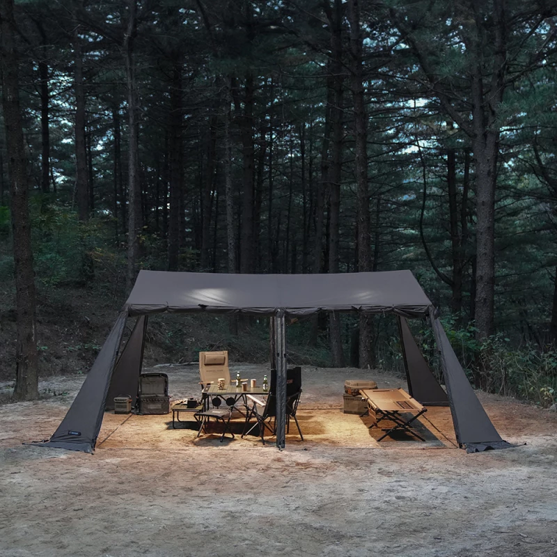 KAZMI KZM OSCAR 工業風奧斯卡4人帳【綠色工場】屋型帳 大川帳 軍綠帳篷 軍風露營 一房一廳 客廳帳