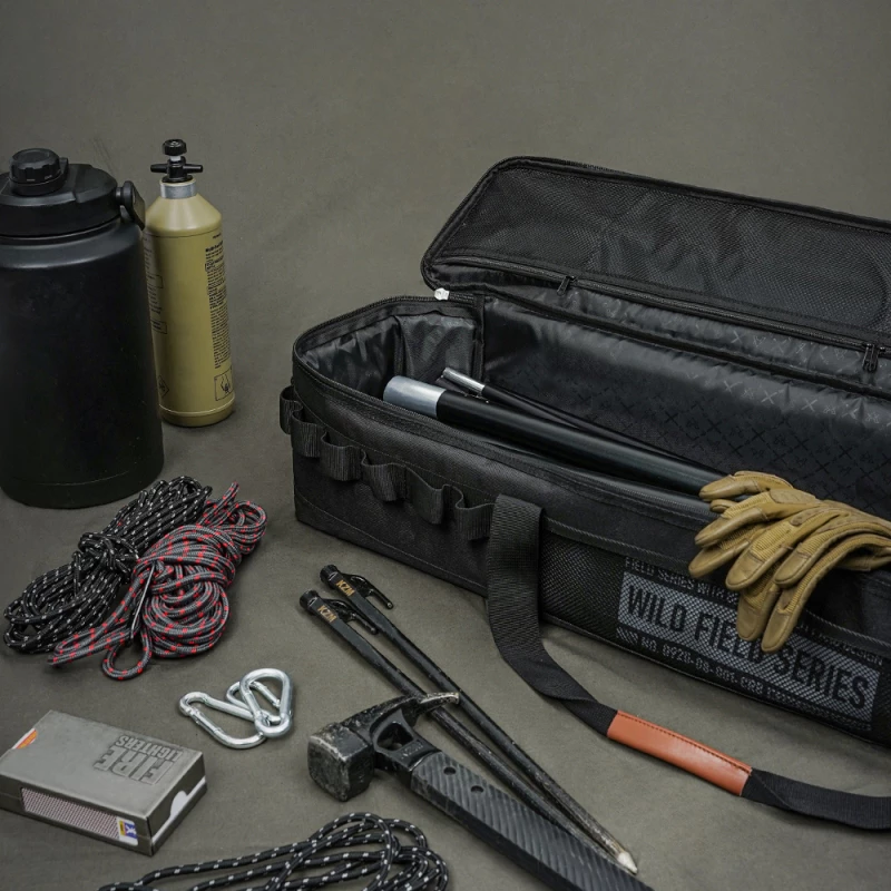 KAZMI KZM 工業風營柱收納袋MAX/1M【綠色工場】多功能收納袋 工具袋 營柱袋 置物袋 長形收納袋