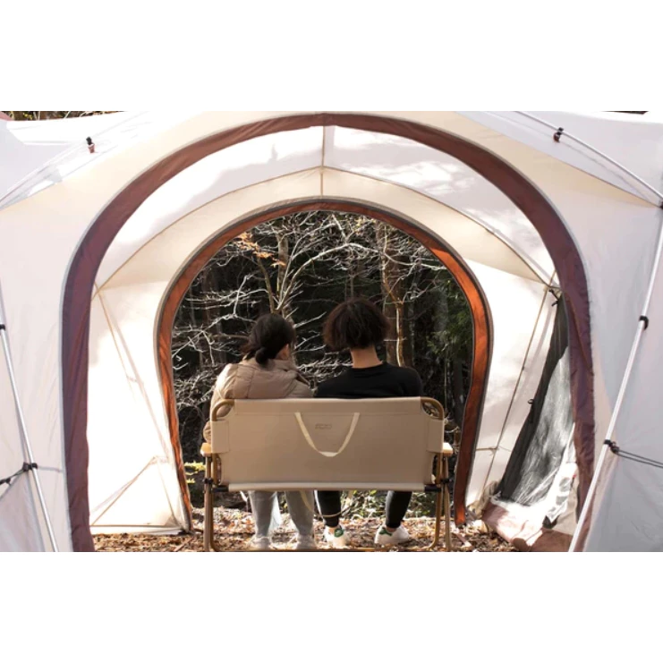 雙人座露營座椅 Chummy【綠色工場】雙人椅 摺疊椅 雙人折疊椅 鋁合金木紋把手