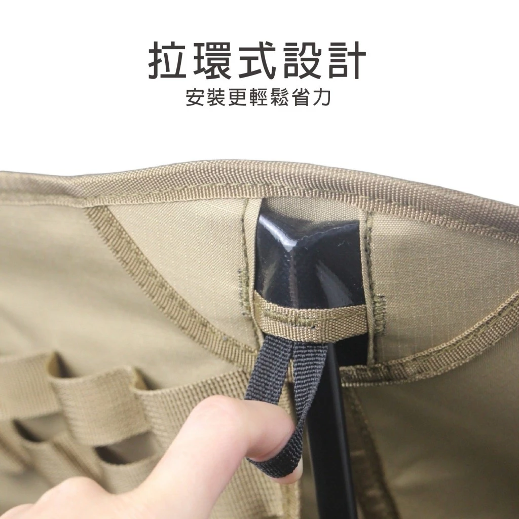 野樂 高背太空躺椅【綠色工場】CAMPING ACE 黑森系列 輕量戰術高腳椅 戰術椅 多段可調整 附收納袋