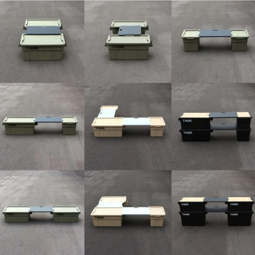 THOR 收納箱專用木製鋼製天板【綠色工場】2024日本限定 原廠桌板 53L/75L可使用 DETAIL THOR