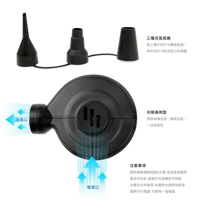 露米 雷神泵【綠色工場】打氣機 充氣幫浦 充氣馬達 打氣幫浦 充氣床專用 1.09PSI 附收納袋 Lumikenkä