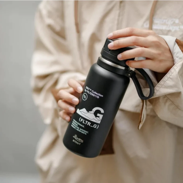 FILTER017 日本Rivers聯名真空金屬保溫瓶【綠色工場】500ml 保溫杯 水壺 隨身瓶 熱水壺 熱水瓶