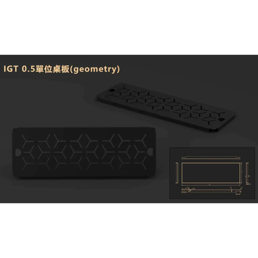 D.U.C 一單位/半單位 雕花 IGT桌板【綠色工場】極致黑 單位板 台灣製 IGT配件 消光黑 1單位 0.5單位