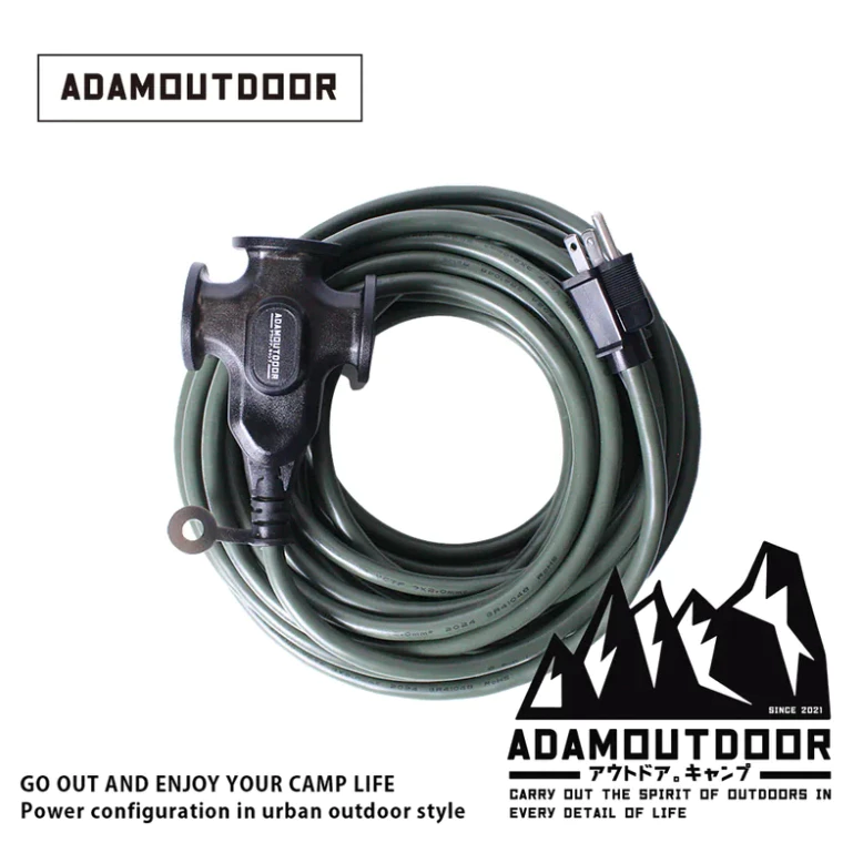 ADAMOUTDOOR｜戶外延長3PIN 動力線【綠色工場】延長線 新安規 露營電線 台灣製 1650W