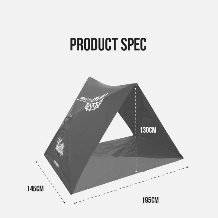 KZM 塗鴉沙灘帳【綠色工場】速開帳 秒開帳 野餐帳 沙灘帳 附收納袋 kazmi K251T3T01