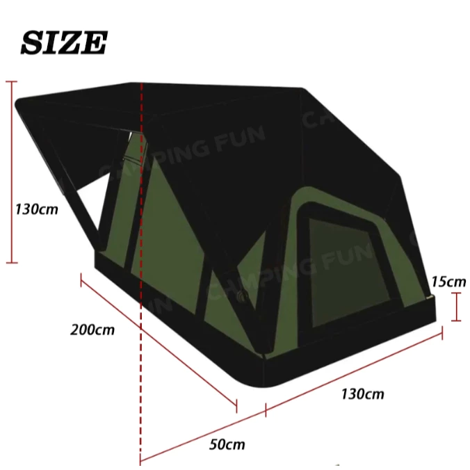 Peakpod x TIMEBOX 日本聯名款 雙人充氣式車頂帳【綠色工場】充氣帳 車頂帳篷 地上可使用 臨時避難所