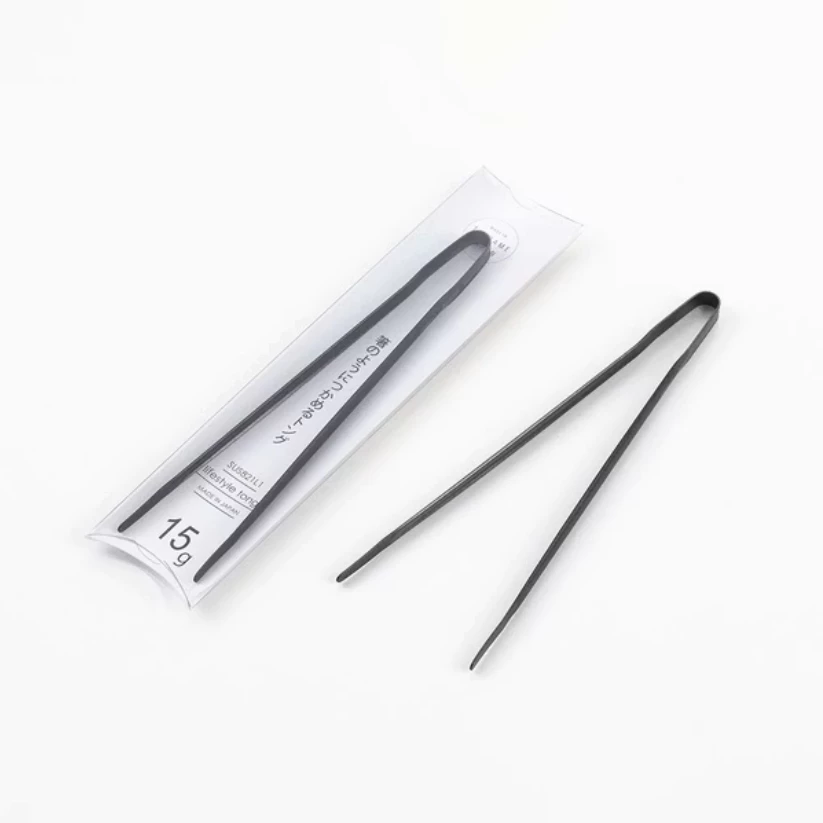 IDEA SEKIKAWA｜筷夾【綠色工場】日本燕三条製 不鏽鋼 公筷夾 料理夾 黑色/銀色 炊事用具 筷子