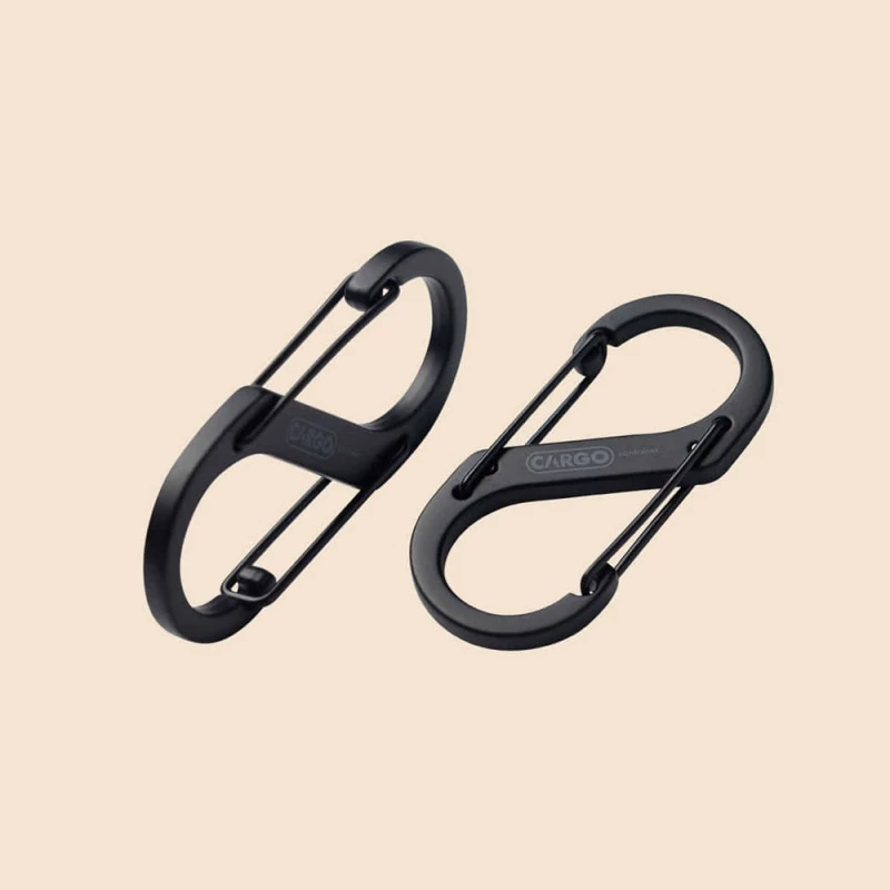 【綠色工場】 CARGO S型登山扣 金屬掛勾 S扣 可承重100kg 鋅合金 啞光黑/沙色/軍綠 露營神器 掛勾