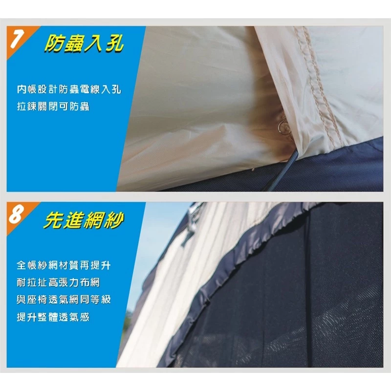 威力屋 白獅王300KING (黑膠)【綠色工場】別墅帳篷 多人帳篷 速搭帳 四季帳 一房一廳 露營帳篷 快速帳 台灣製