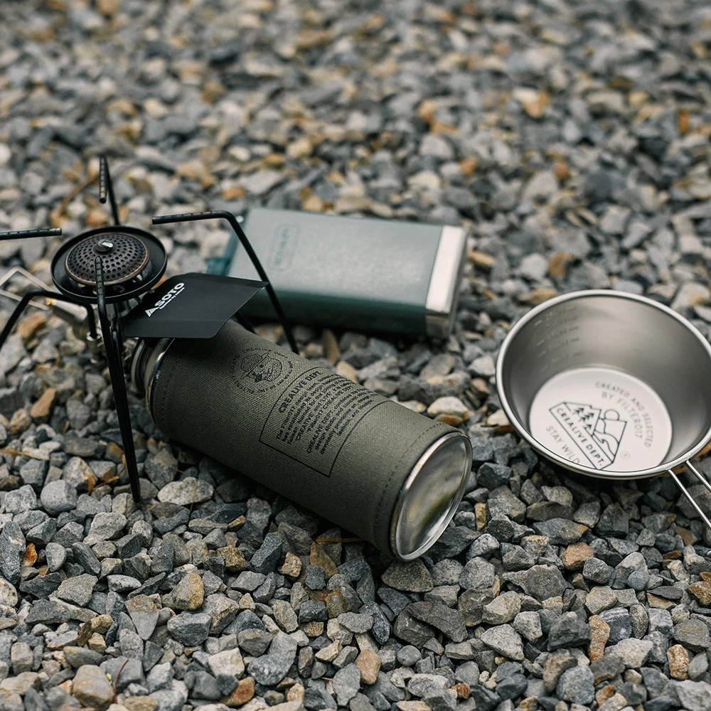 【綠色工場】Filter017 上蠟帆布卡式瓦斯罐套 軍風軍綠 卡式爐 瓦 斯斯爐 高山爐 蜘蛛爐 高功率爐 露營 野營