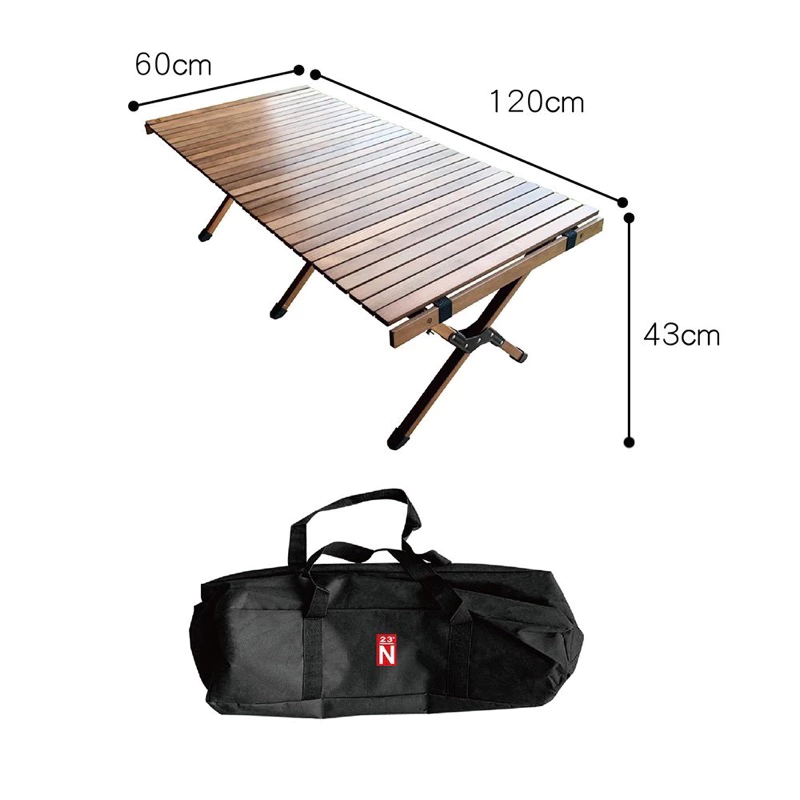 北緯23度 蛋捲桌 櫸木 120 原木桌 蛋捲桌 木製摺疊桌 舉木蛋捲桌 露營桌 收納桌