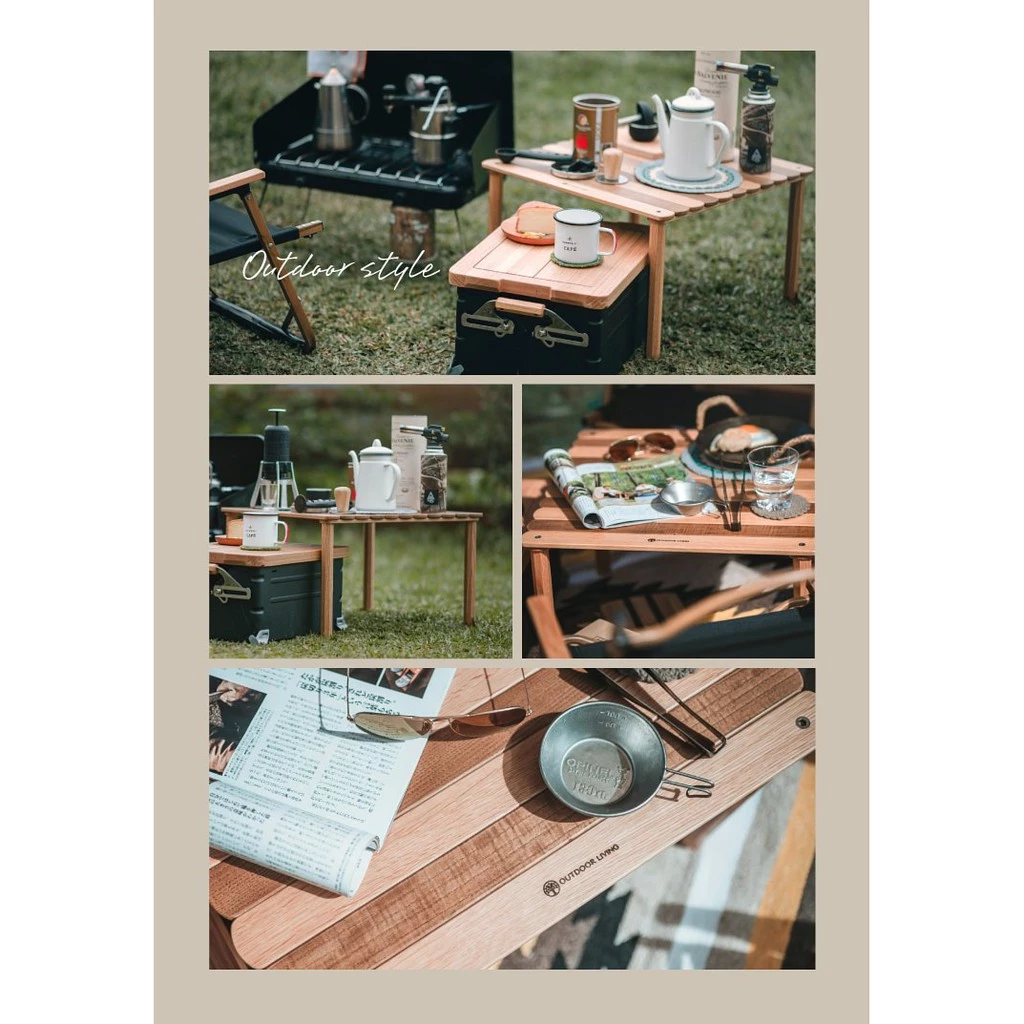 【綠色工場】野趣 木工楯接式方桌- 單色 紅橡木 木摺疊桌 木蛋捲桌