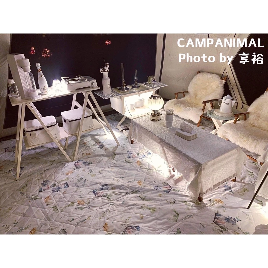 【綠色工場】新色 Campanimal x 品貼聯名 莫蘭迪清新花草地墊 野餐墊 防潮地布 防水墊 帳篷內墊 內地墊