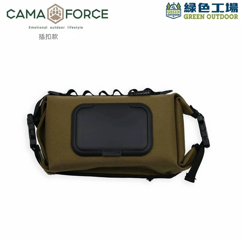 【綠色工場】韓國CAMAFORCE 濕紙巾袋/戰術濕紙巾包/衛生紙袋/懷舊露營裝備/紙巾包/露營配件 野餐 車上掛包