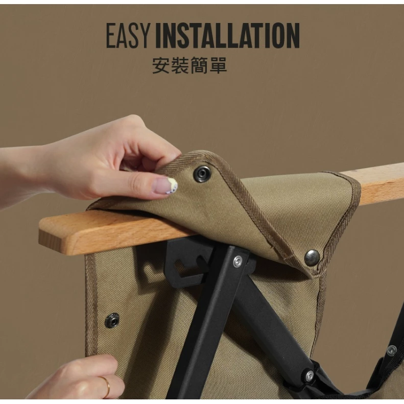 KAZMI KZM 素面椅側置物袋含杯套【綠色工場】 收納袋 置物袋 置物包 掛物袋 露營 野營 戶外 側掛袋