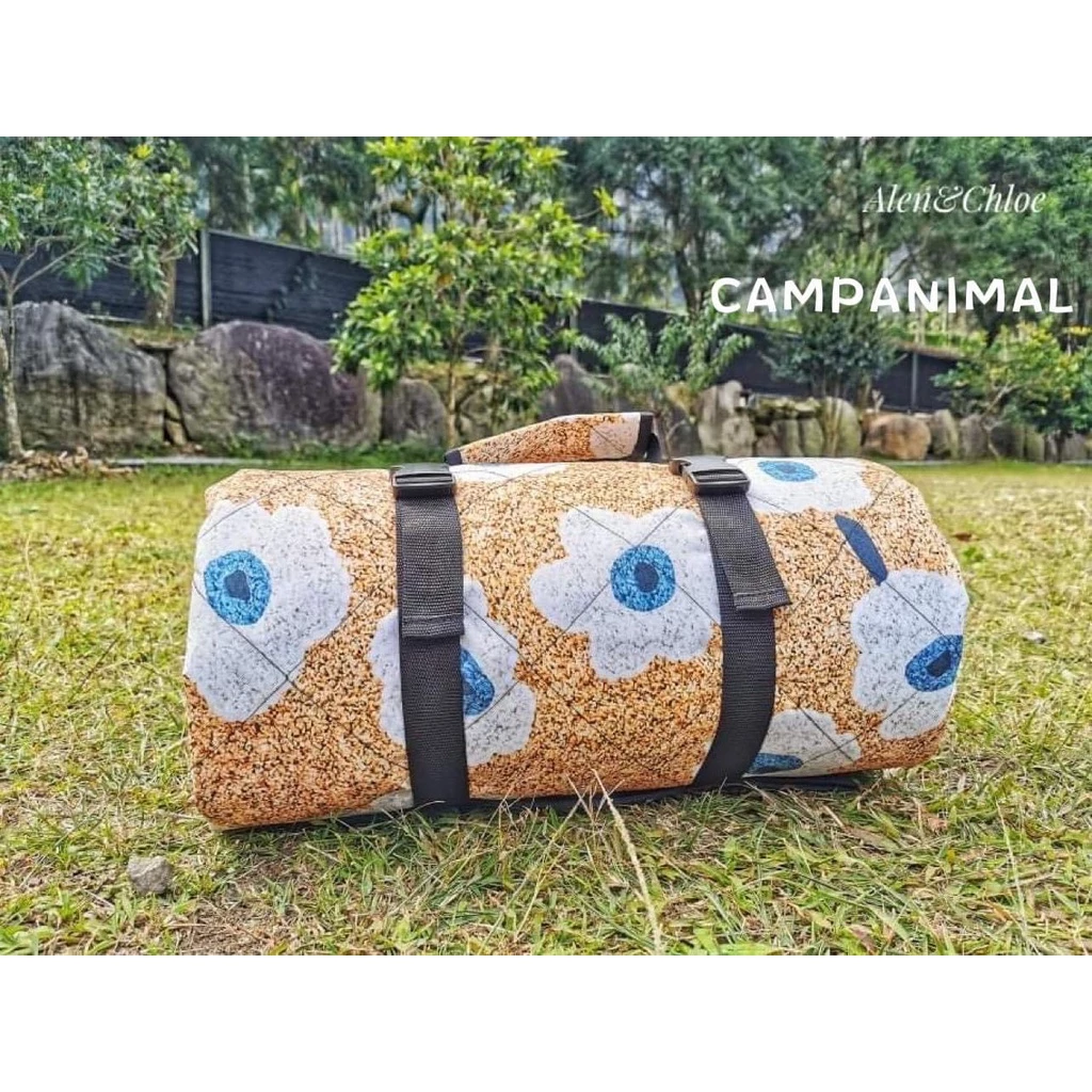 【綠色工場】Campanimal 熊熊毛絨花 可機洗 地墊 野餐墊 防潮地布 防水墊 帳篷內墊 內地墊 露營地墊