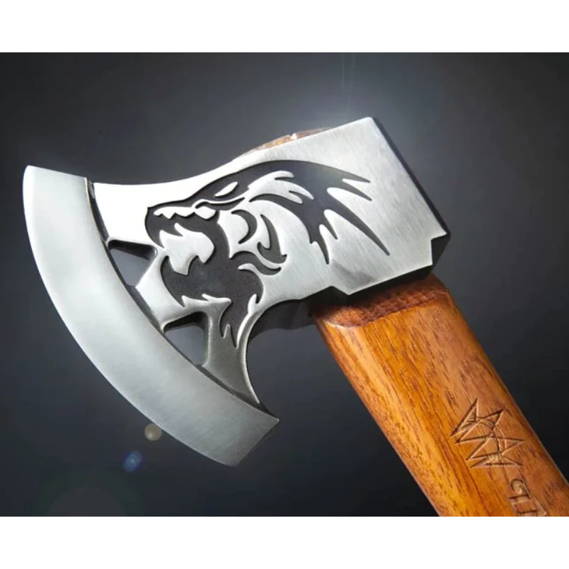 【綠色工場】TKS 野戰狼斧 二代 Pro Wolf 戰斧 斧頭 附保護斧套 山核桃木手柄 露營劈柴 砍柴