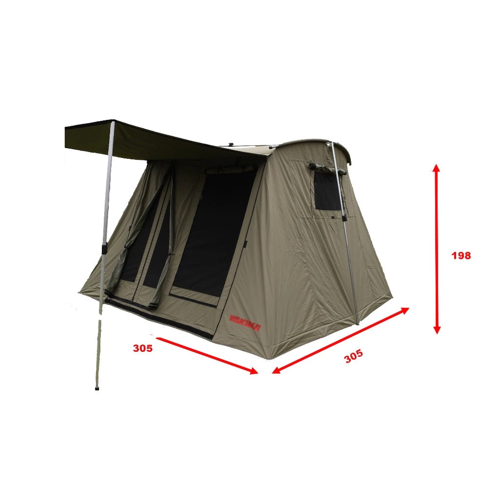 【綠色工場】YAKIMA 春日帳 (含骨架+雙側前廳營柱) 六人帳 快搭科技棉帳 棉帳 電線穿孔 雙側開窗
