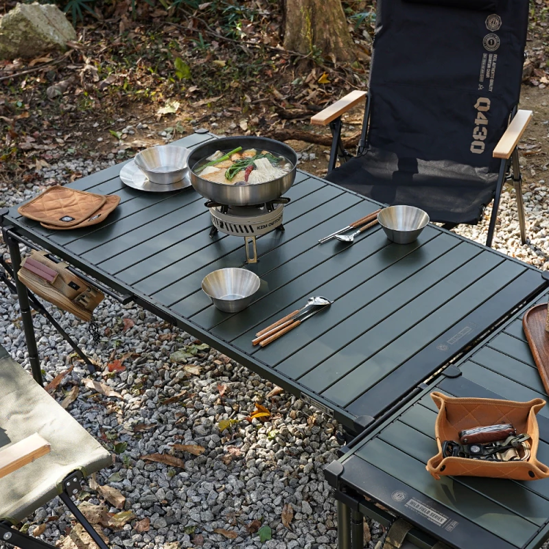 KAZMI KZM 工業風輕量蛋捲桌【綠色工場】露營桌 鋁合金桌 摺疊收納 附收納袋 摺疊桌