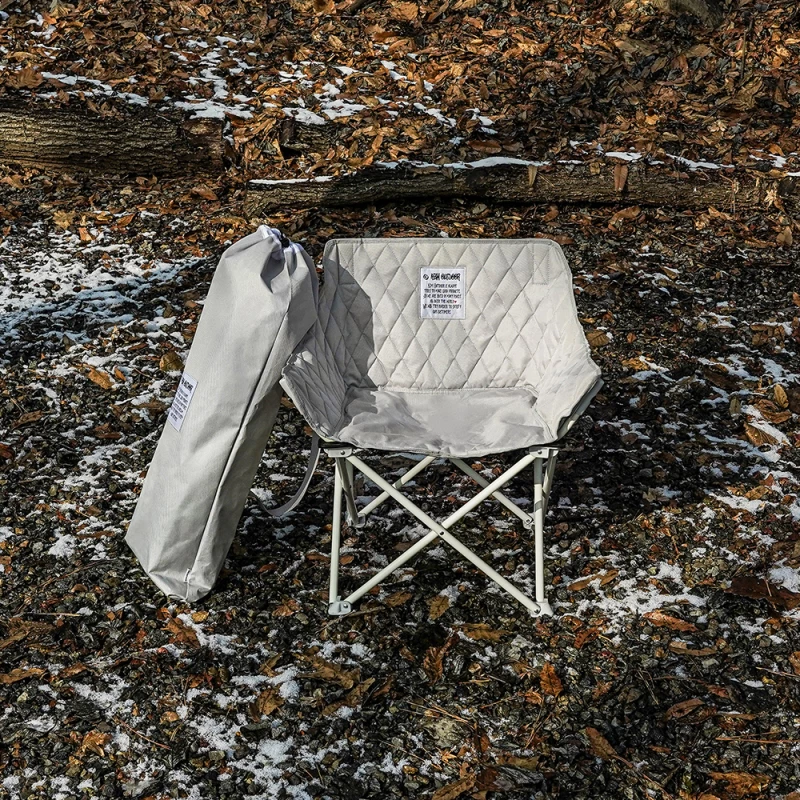 KAZMI KZM 舖棉休閒折疊椅【綠色工場】月亮椅 露營椅 摺疊椅 休閒椅 鋪棉保暖 附收納袋