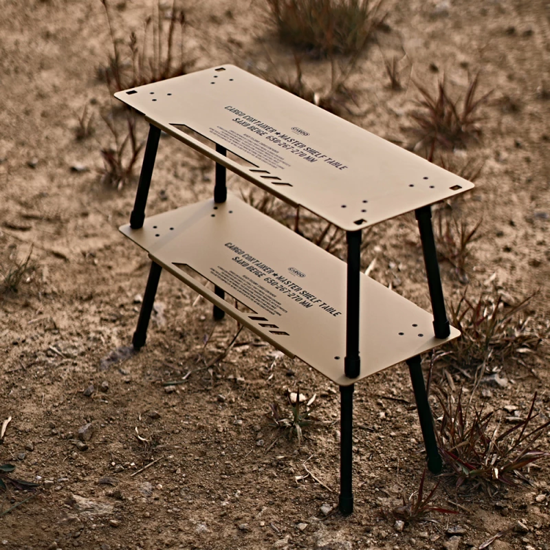 CARGO 工業風層架2入/折疊桌【綠色工場】鋁合金層架 置物架 置物桌 摺疊小桌 平板桌 附收納袋 軍風