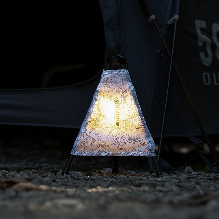 5050WORKSHOP 帳形燈罩三腳架【綠色工場】日本職人設計 三腳架燈罩組 地圖燈罩 掛物架 吊物三腳架 附吊物鍊條