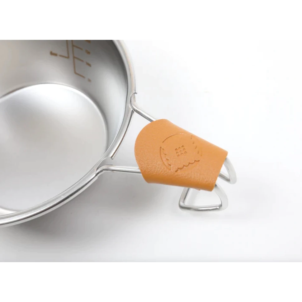 S'more 雪拉杯【綠色工場】(附手把皮套) 330ml 雪拉碗 露營碗 飯碗 湯碗 有把手 可堆疊 不鏽鋼304