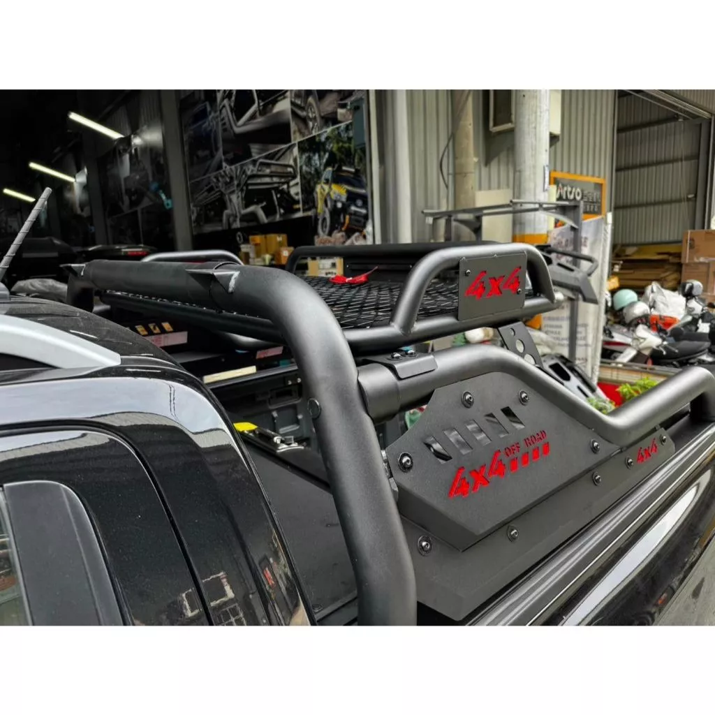 皮卡改裝全配組 捲簾+防滾架+置物盤+後斗保護飾板【綠色工場】pickup改裝 越野改裝 防滾籠 貨車改裝