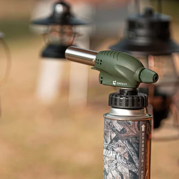 openjoynt｜防衝火卡式噴火槍【綠色工場】MIT 點火器 卡式噴燈 野炊 露營烤肉 兒童安全鎖設計 軍風風格軍綠