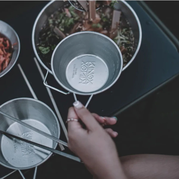 KINOX 不鏽鋼質感雪拉杯 600ml 【綠色工場】露營碗 不鏽鋼碗 湯碗 飯碗 可堆疊 Sierra cup