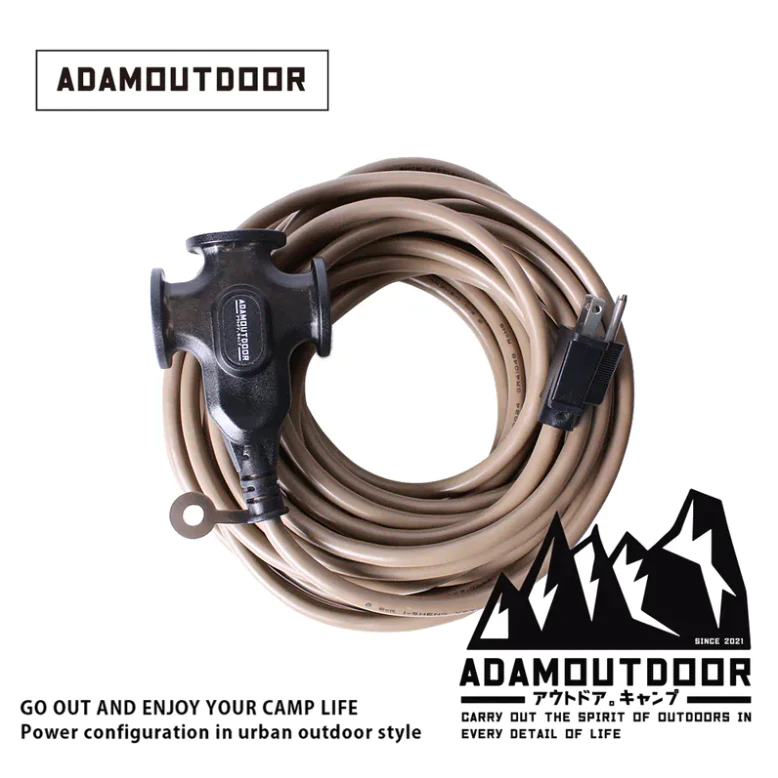 ADAMOUTDOOR｜戶外延長3PIN 動力線【綠色工場】延長線 新安規 露營電線 台灣製 1650W