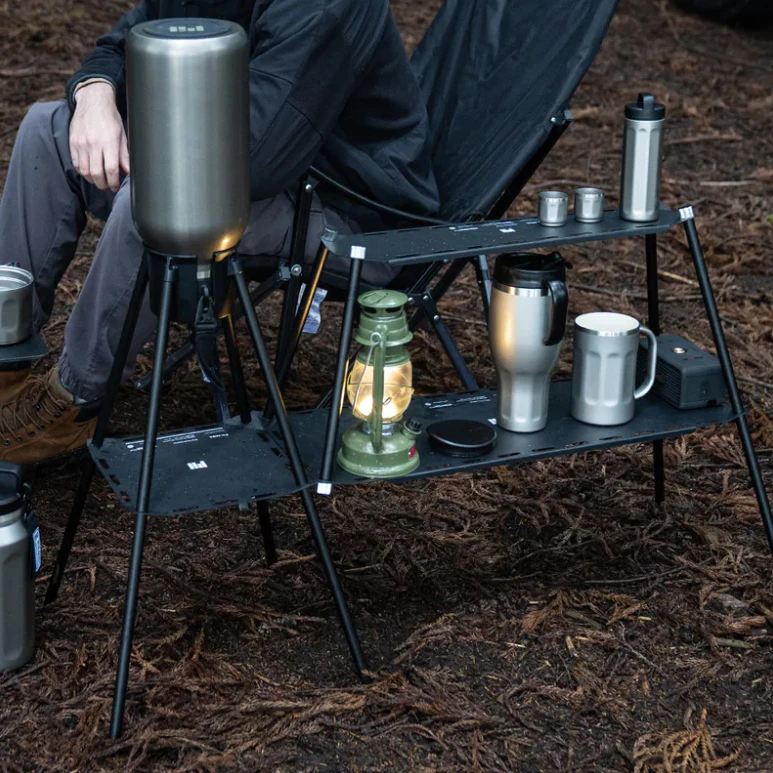 PILMOA 雙層置物架【綠色工場】置物層架 雙層架 鋁合金層架 層板架 層架 附收納袋 可拼接延伸